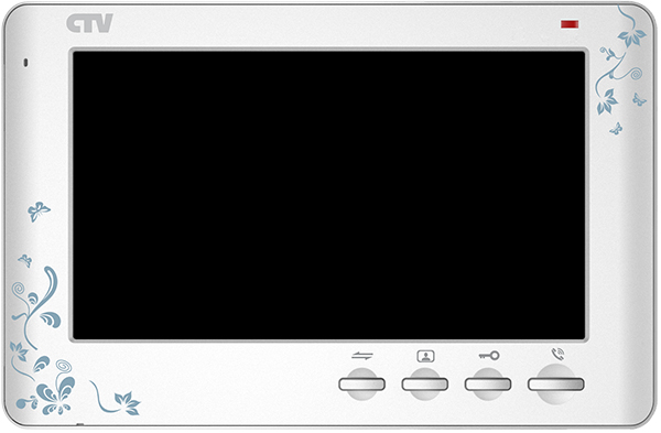 CTV-M1702 W (White) Монитор с экраном 7", с сенсорными клавишами управления в корпусе с soft-touch покрытием, графическое меню, фотозапись по детекции движения, , встроенный источник питания, белый
