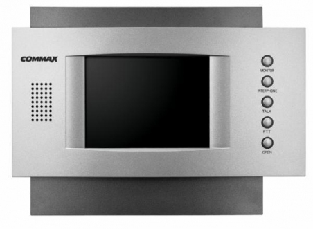 COMMAX CDV-50AM/XL (Серебро) Монитор цветного видеодомофона, дополнительно вызов аудио/видео (при наличии камеры) от цифрового подъездного домофона + 3-х вызывных блоков и 1-й камера наблюдения, AC 110-240В