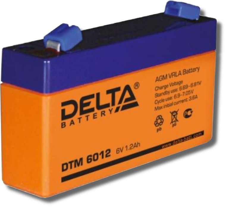 Аккумулятор DTM6012, 6В, 1.2А/ч
