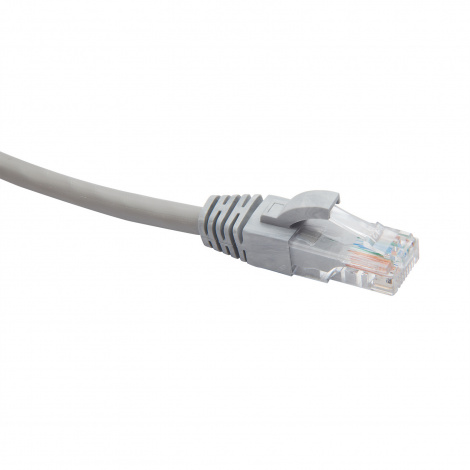 RJ45-RJ45 U/UTP Cat.5e LSZH нг(А)-HF (DR-181001), Патч-корд (коммутационный шнур), 0.15м, серый 