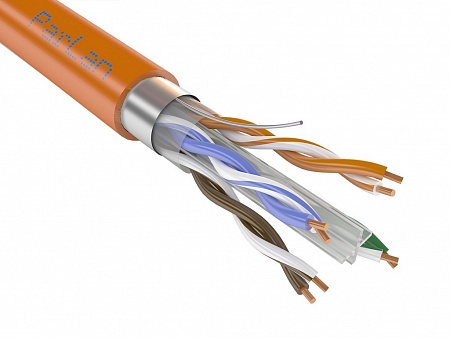 Паритет ParLan F/UTP Cat6 4х2х0.57 ZH нг(А)-HF Кабель для СКС и IP-сетей безгалогенный, оранжевый