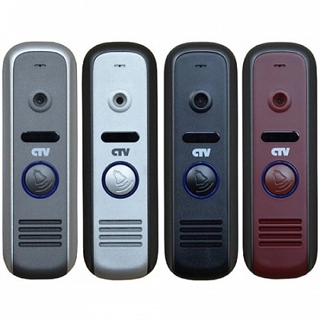 CTV - D1000HD R (Red) Вызывная панель цветного видеодомофона, 700ТВЛ, антивандальная, уголок и козырек в комплекте