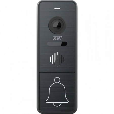 CTV-D4005 G (Graphite) Вызывная панель для видеодомофона, ИК-фильтр для &quot;ночного&quot; режима, подсветка кнопки вызова, блок управления замком (БУЗ) и монт. уголок в комплекте